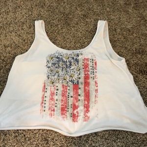 Almost Famous American Flag Crop Top